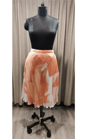 Hand Brush Painted Midi Skirt