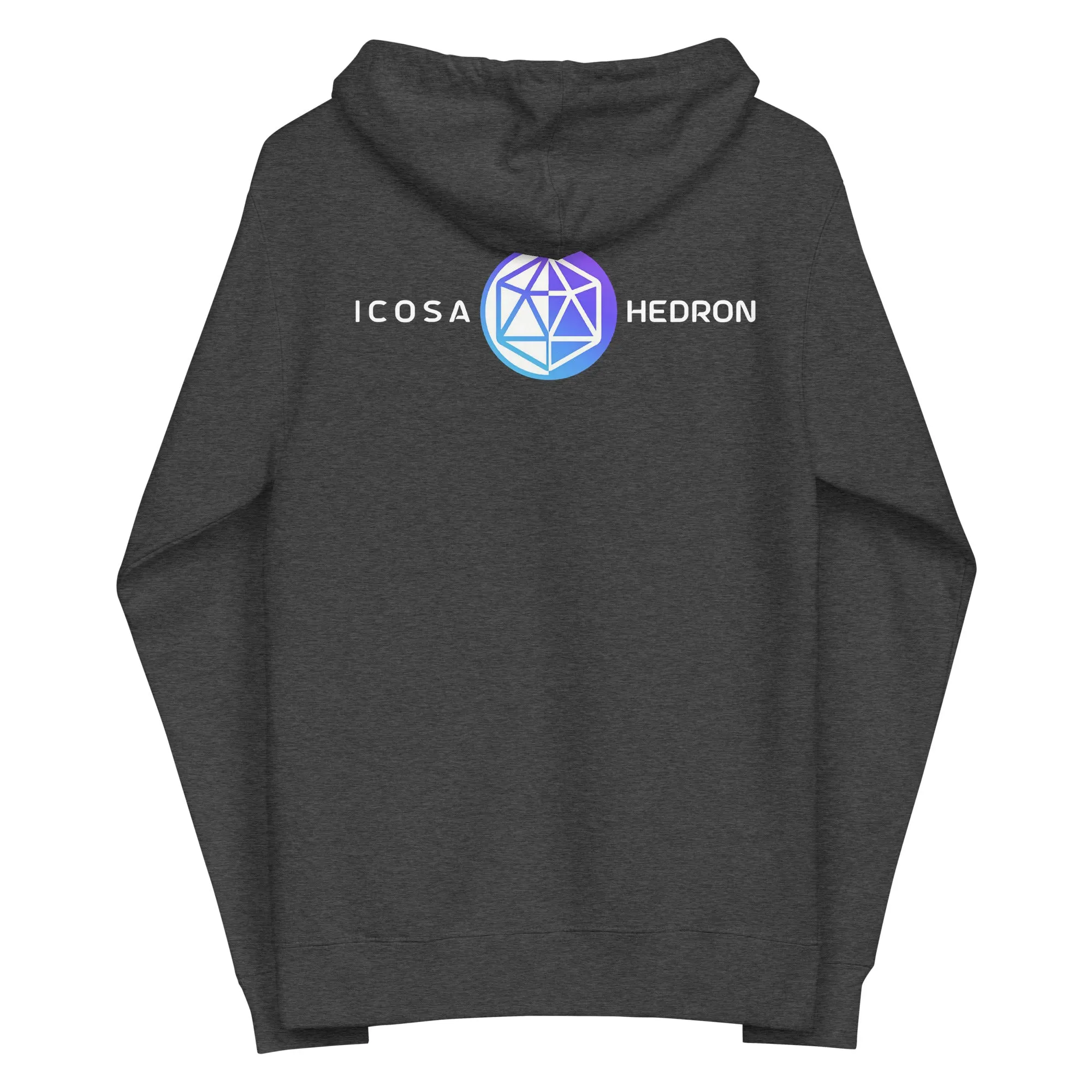 Hedron / Icosa Unisex Fleece Zip Up Hoodie (Front & Back)