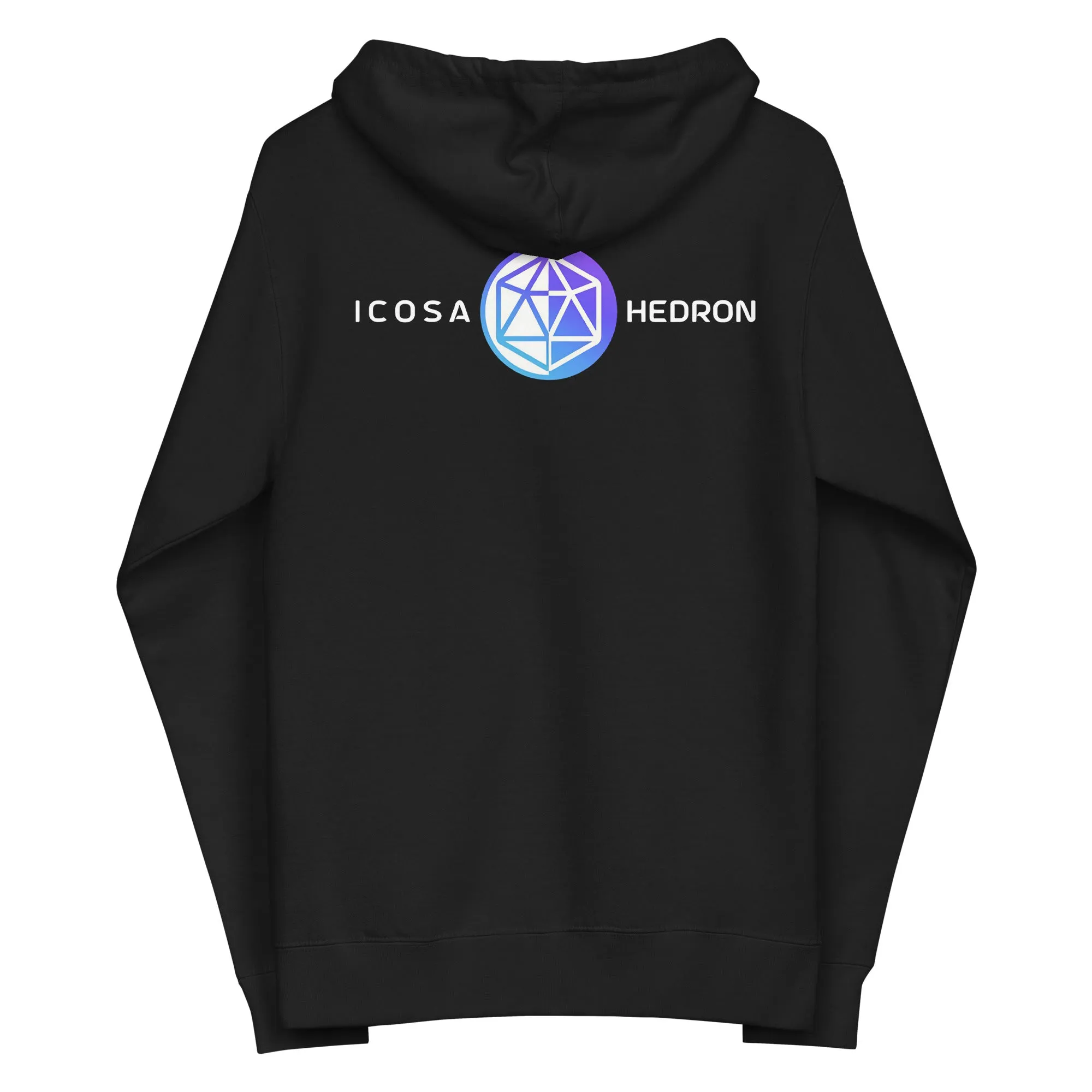 Hedron / Icosa Unisex Fleece Zip Up Hoodie (Front & Back)