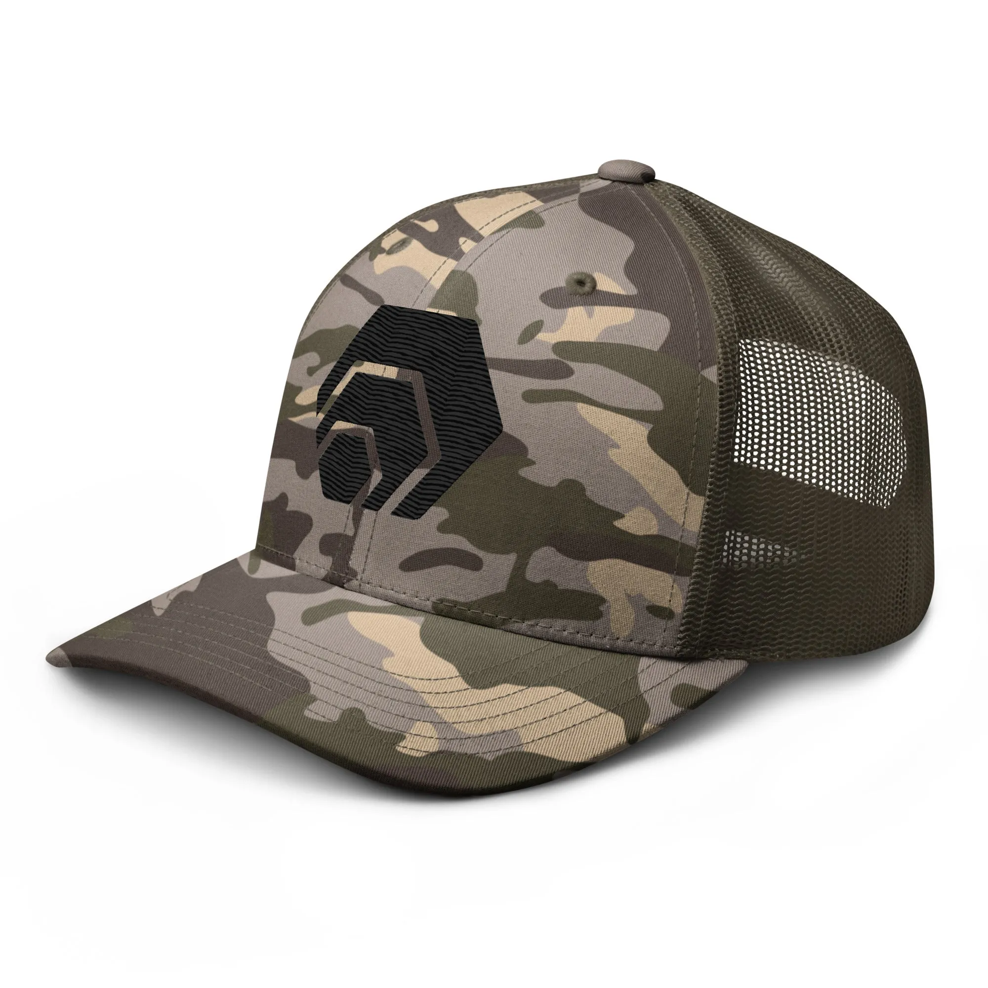 HEX Camouflage Trucker Hat (Embroidered)