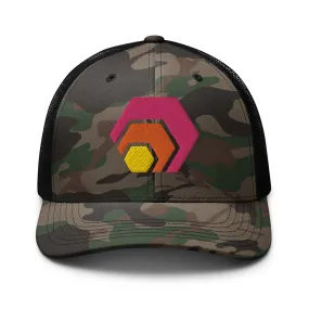 HEX Camouflage Trucker Hat (Embroidered)