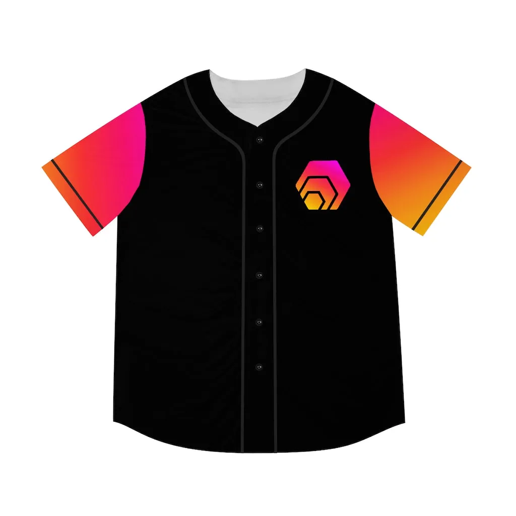 HEX Men's Baseball Jersey (Black-AOP)