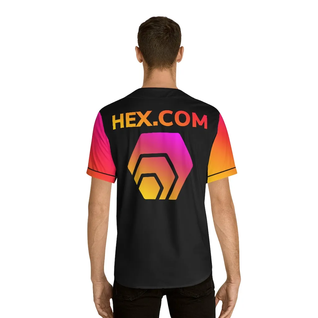 HEX Men's Baseball Jersey (Black-AOP)