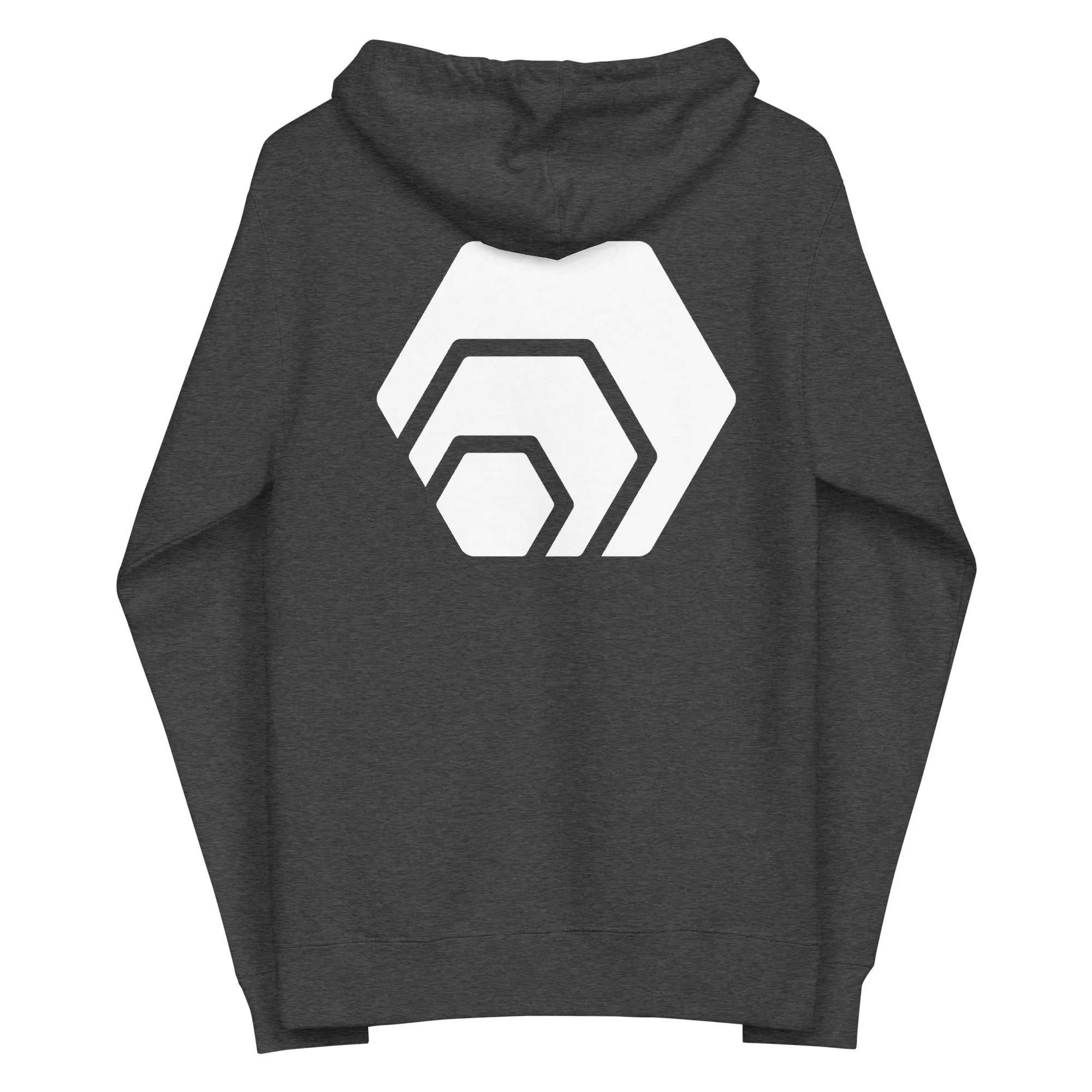 HEX Unisex Fleece Zip Up Hoodie (Front & Back)