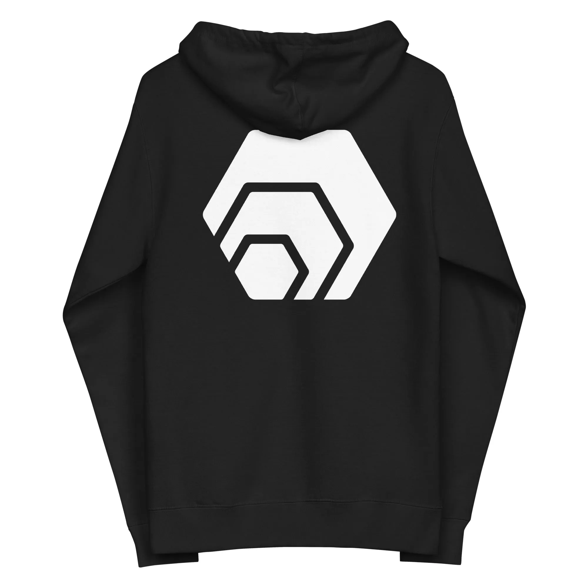 HEX Unisex Fleece Zip Up Hoodie (Front & Back)