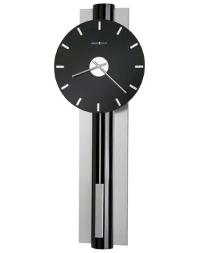 Howard Miller Hudson Pendulum Wall Clock - Black & Nickel Finish