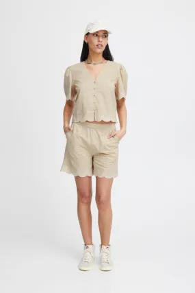 Ichi Saidi Shorts-Oxford Tan-20121490