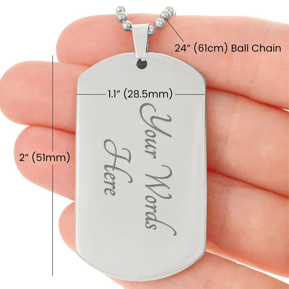 I'm a Proud Army Dad Of A Freaking Awesome Son, Dog Tag Necklace Gift For Father's Day