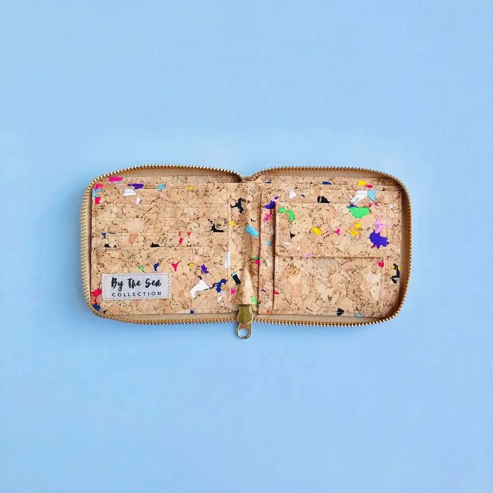 Ingy zipper cork wallet By The Sea Collection