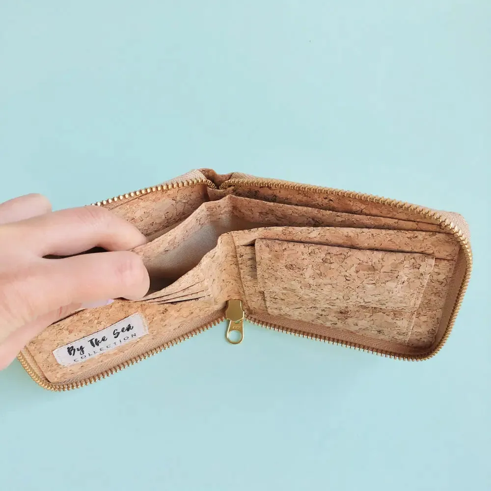 Ingy zipper cork wallet By The Sea Collection