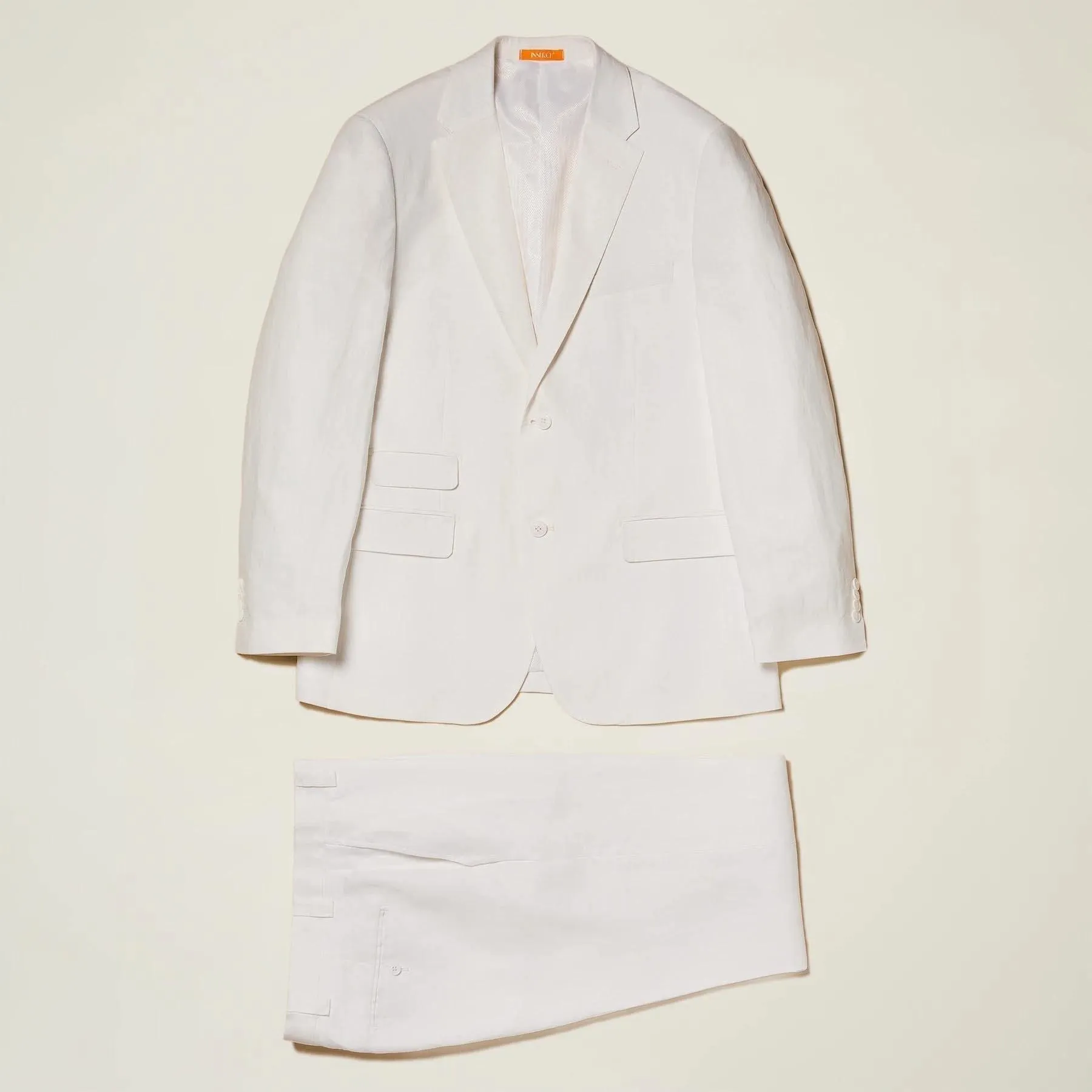 Inserch White Linen 2 PC Suit