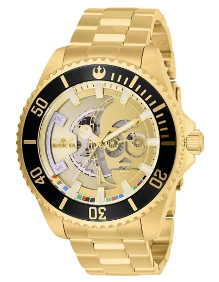 Invicta Star Wars Limited Edition Mens Watch - C-3PO - Gold-Tone - Bracelet