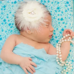 Ivory feather headband