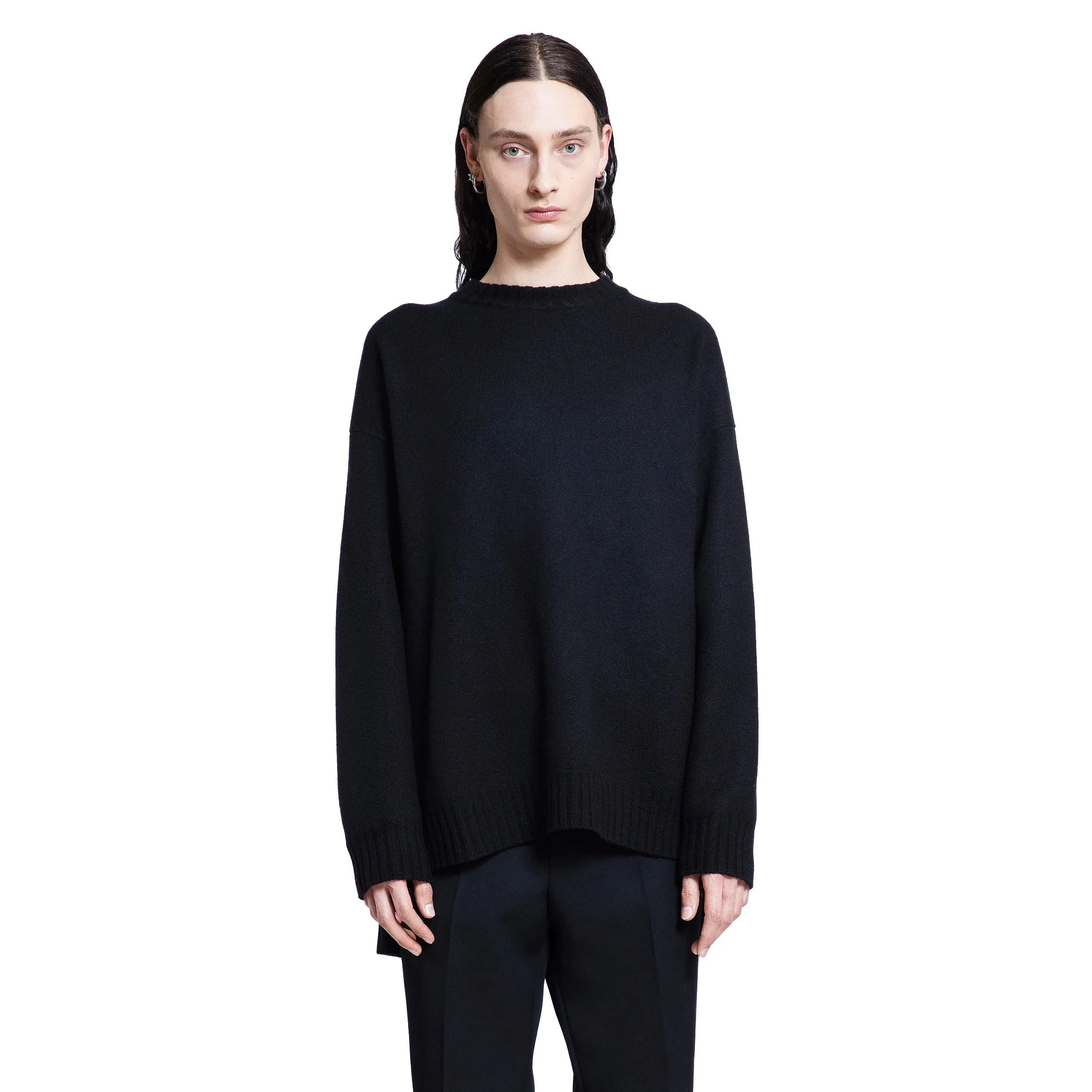 JIL SANDER MAN BLACK KNITWEAR