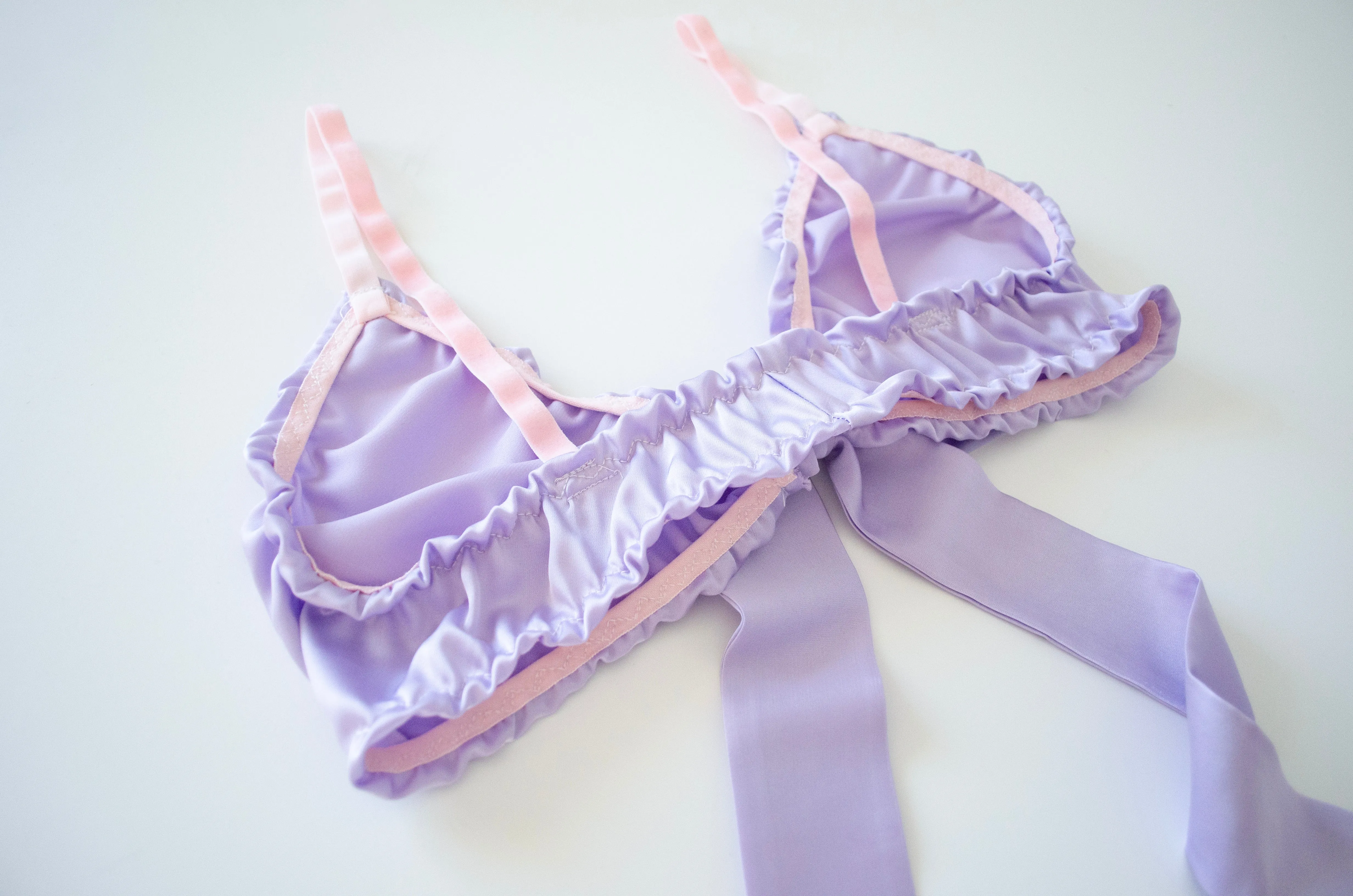 Lavender Satin Lounge Set