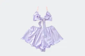 Lavender Satin Lounge Set