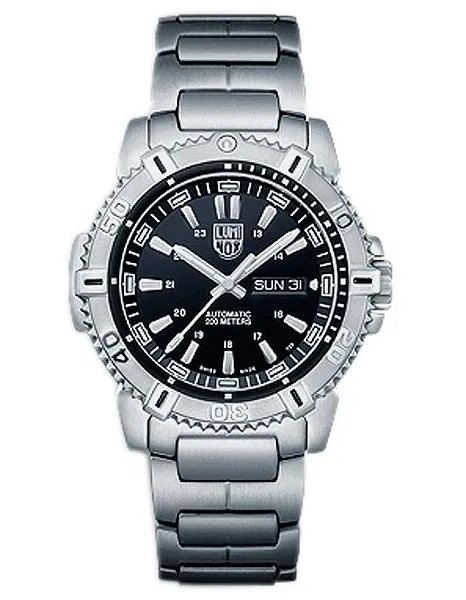 Luminox Mens Modern Mariner Automatic Watch - Black Dial - Stainless Steel