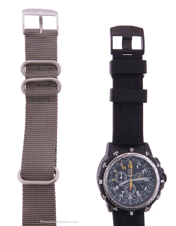 Luminox Mens Recon Team Leader Chrono - Black Strap - Date - Grey Strap