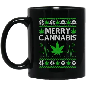 Merry Cannabis 11 oz. Black Mug