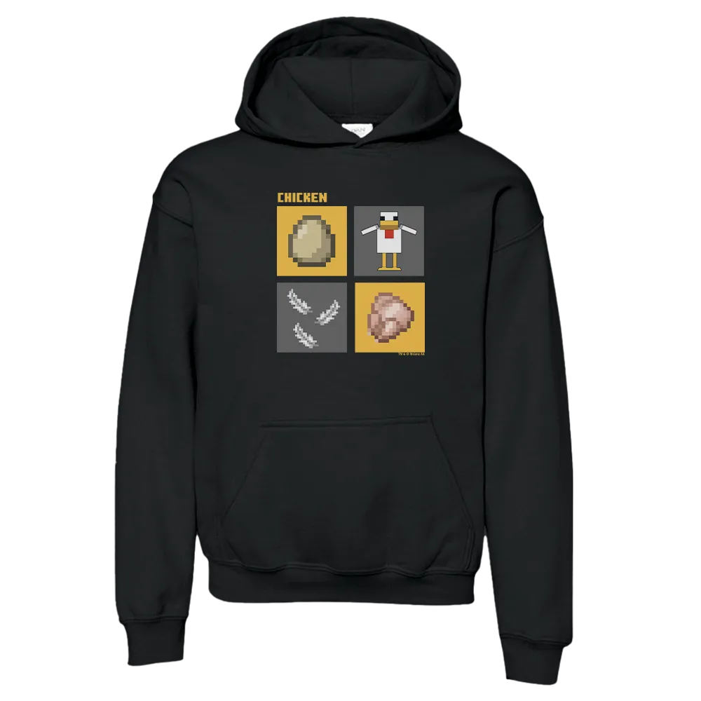 Minecraft Evolution of the Chicken Kids Hooded Sweatshirt