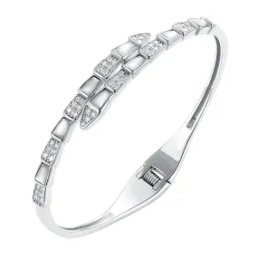 Moissanite Snake Shape Sterling Silver Tennis Bracelet