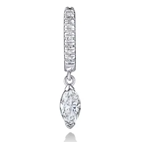 MQ Diamond Dangle Huggie Earring