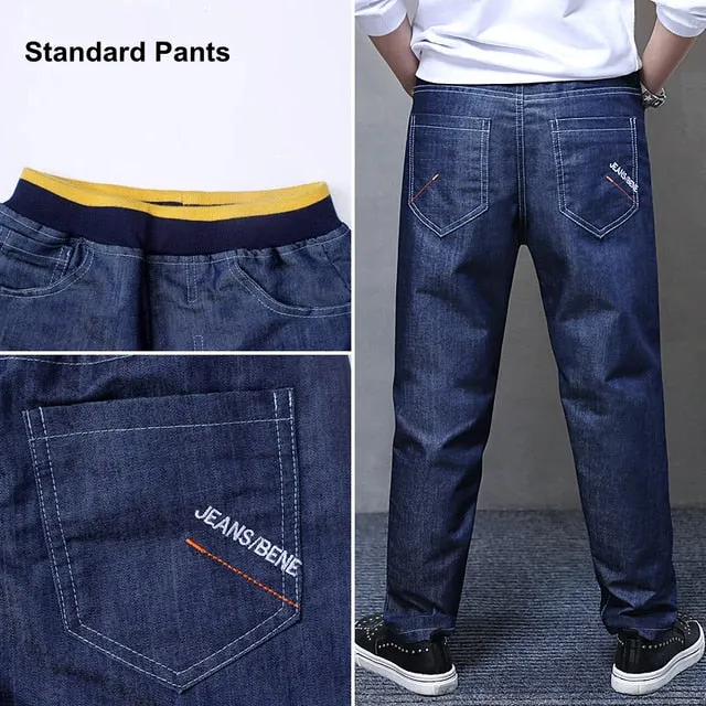 New Arrival Big Boys Jeans Trousers Spring 2020 Teen Boys Pants Size 14 Solid Color Blue Denim Pant Teenage Clothes Kid Clothing