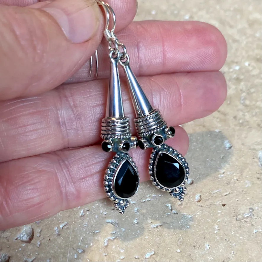 Onyx Earrings - Nepali