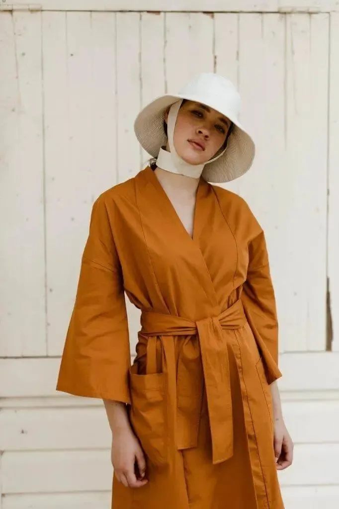 Organic Chorus Kimono in Rust