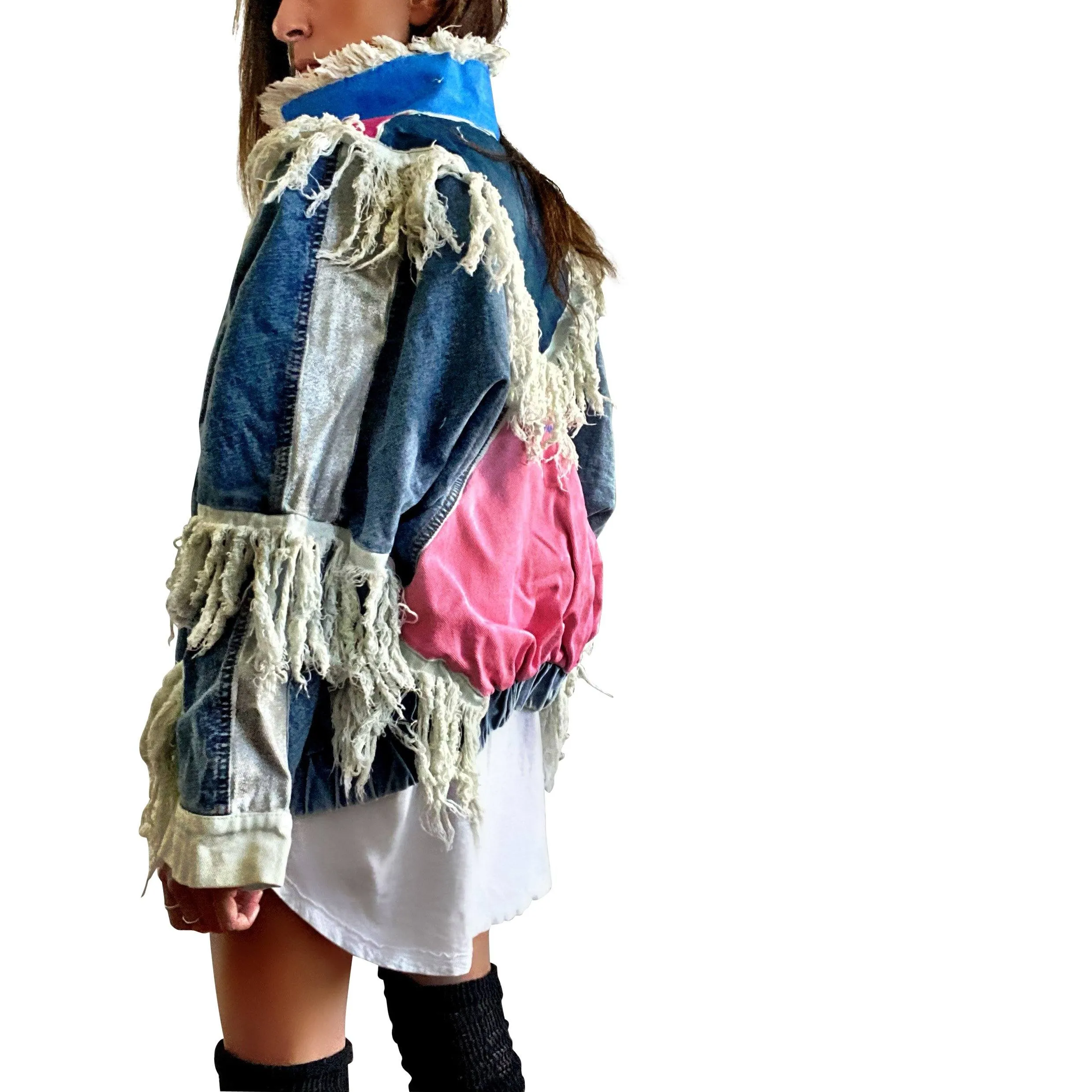 'PAINTED PATCHWORK' DENIM JACKET