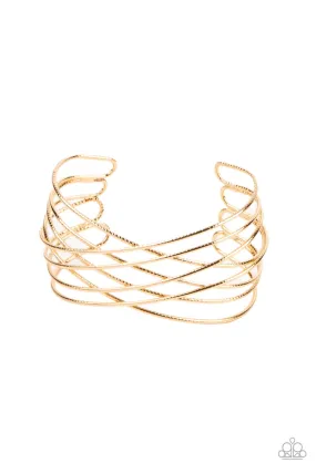 Paparazzi Strike Out Shimmer - Gold  Bracelets