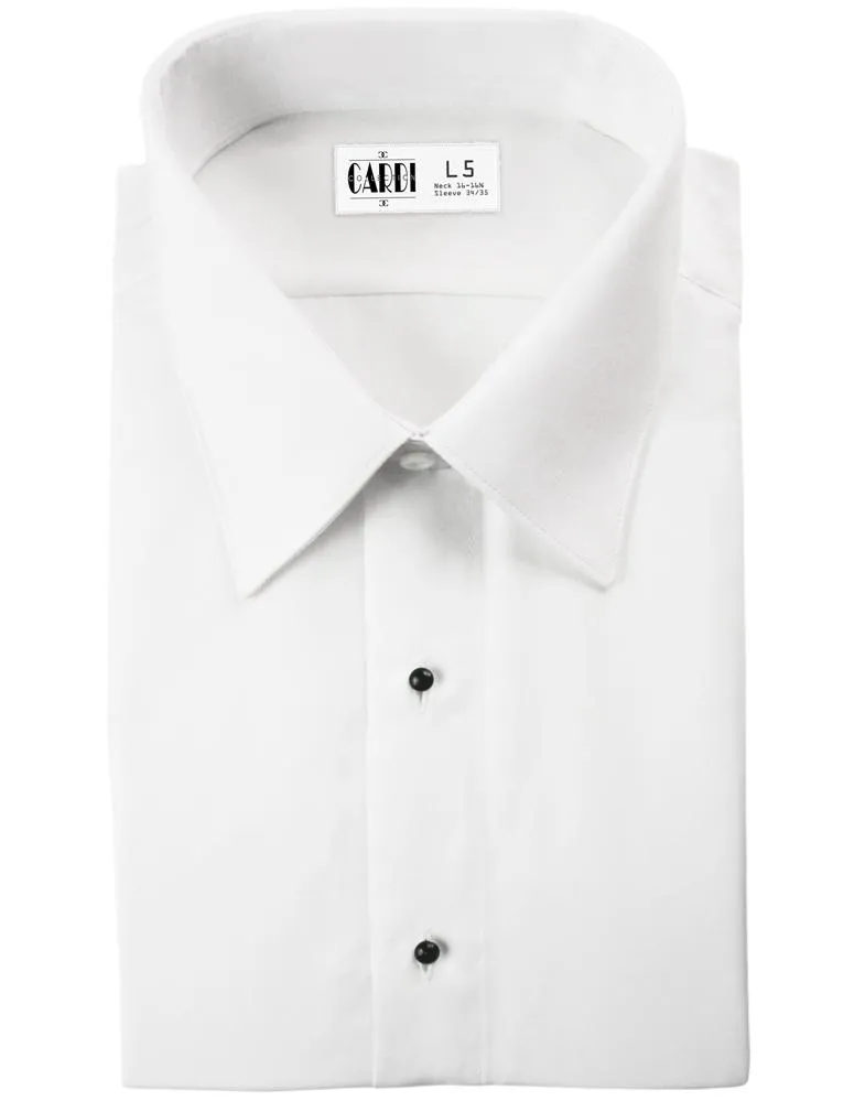 "Como" Kids White Laydown Tuxedo Shirt