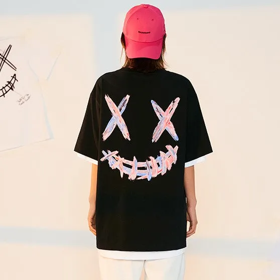 Rickyisclown [RIC] Fire Water Smiley Tee Black [R8210315b-MMM]