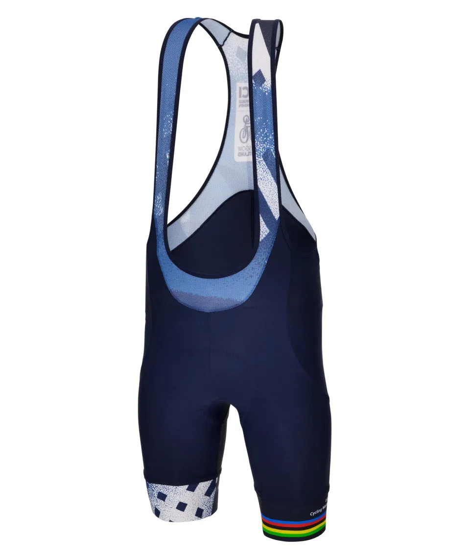 Santini 2023 UCI Cycling World Championships City Grid Bib Shorts - Navy Blue