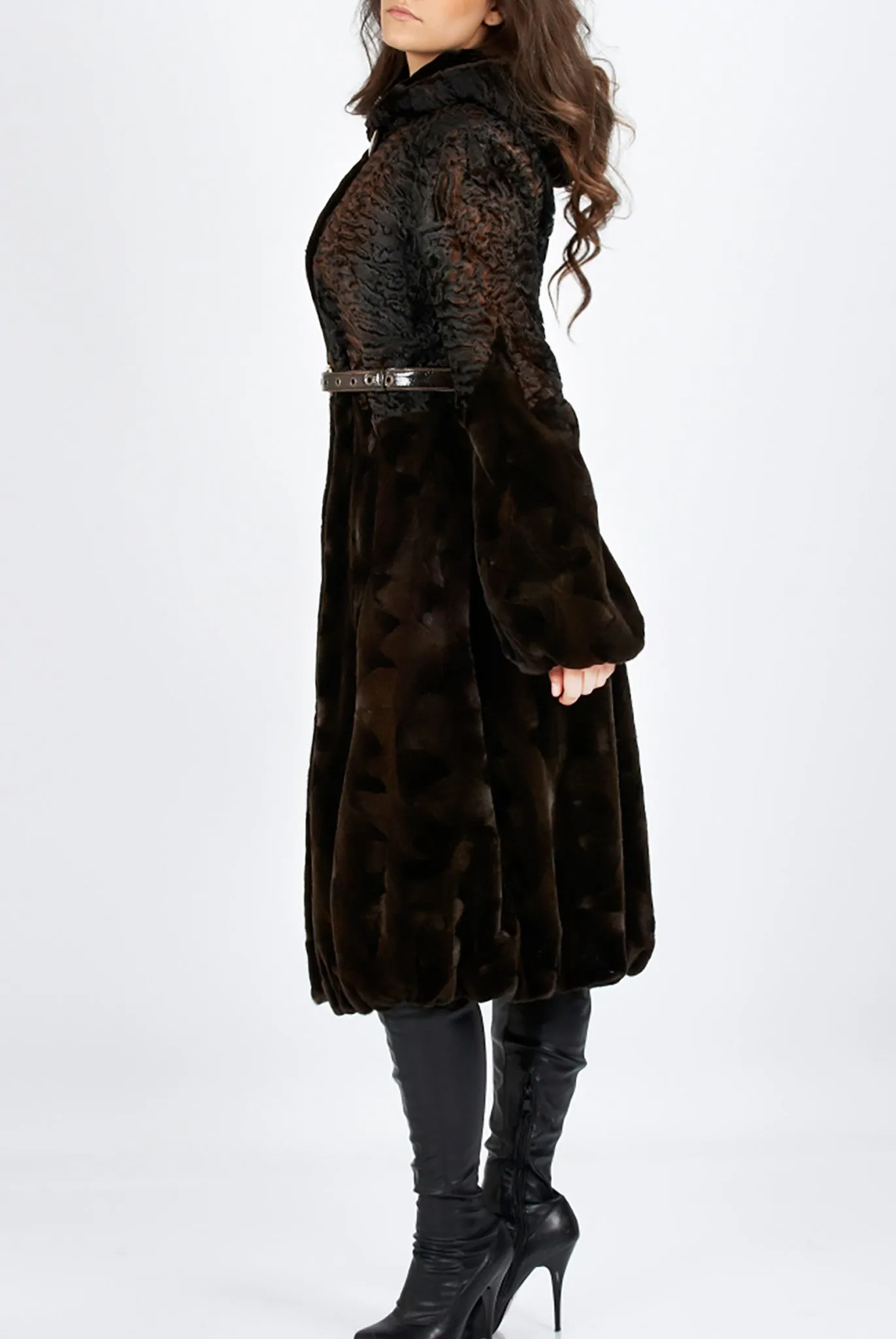 Shear Sculptured Mink Coat