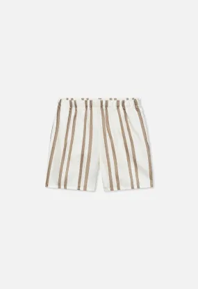 Silk Short / Bark X Salt Stripe