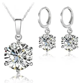 Sterling Silver Cubic Zirconia Necklace For Women