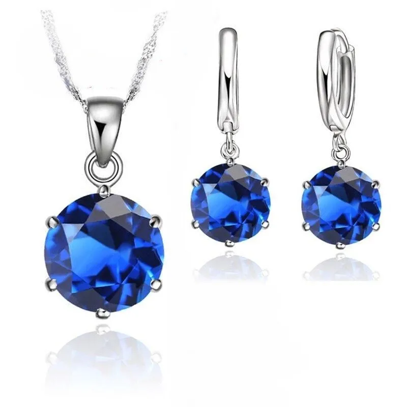 Sterling Silver Cubic Zirconia Necklace For Women