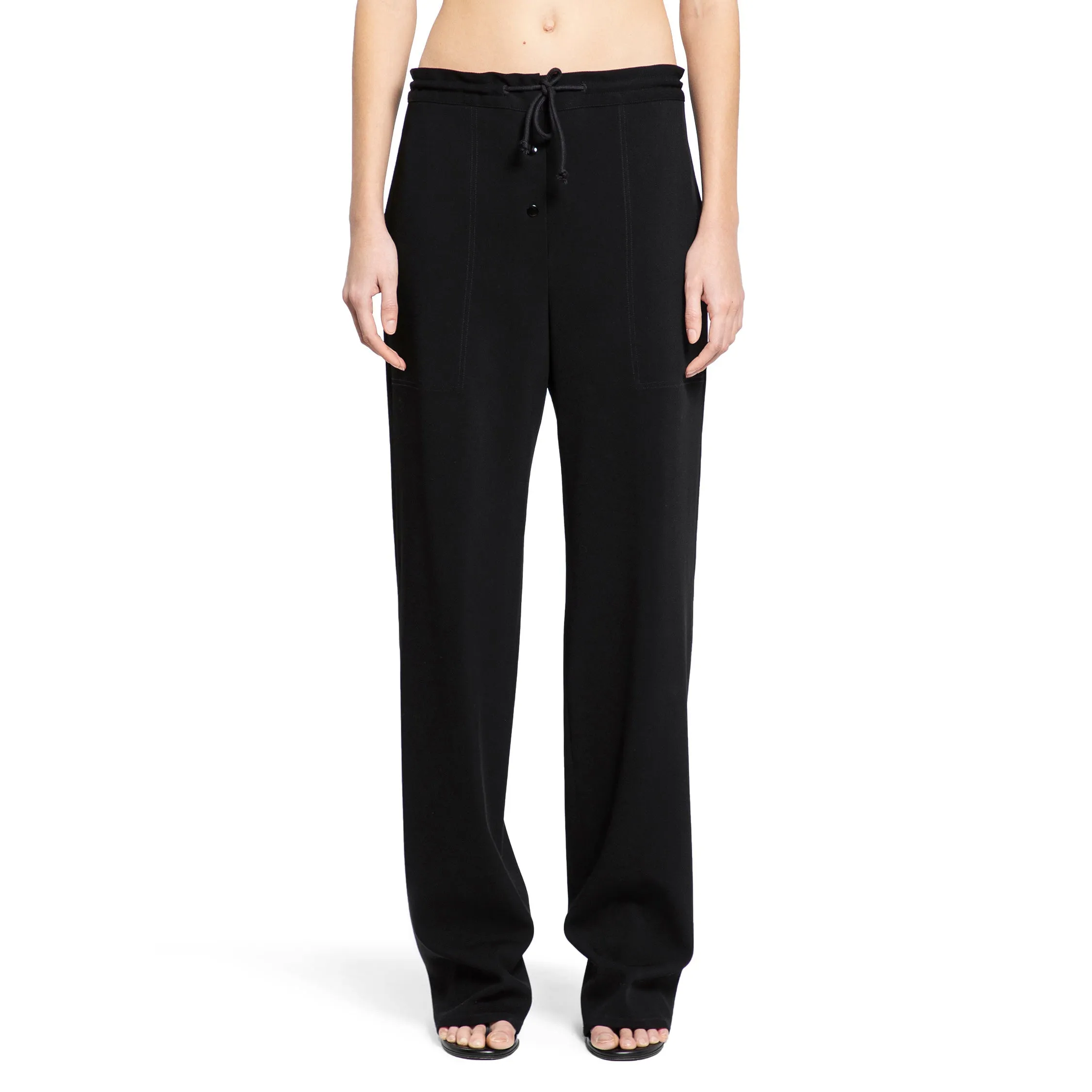 THE ROW WOMAN BLACK TROUSERS