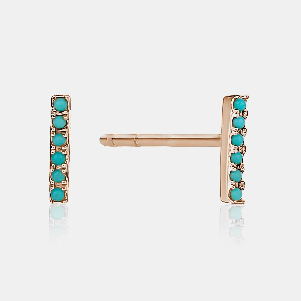 Turquoise Bar Studs