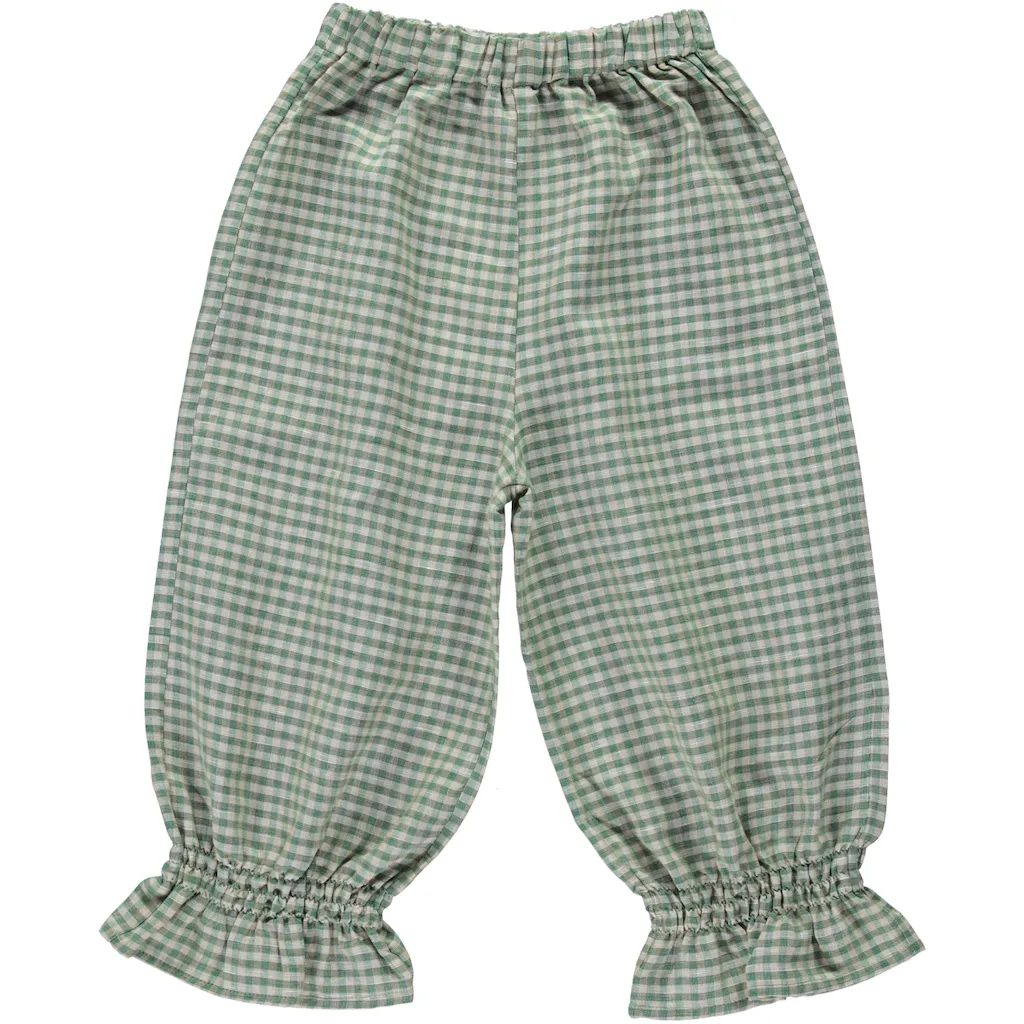 UMA PANTS - Green Gingham