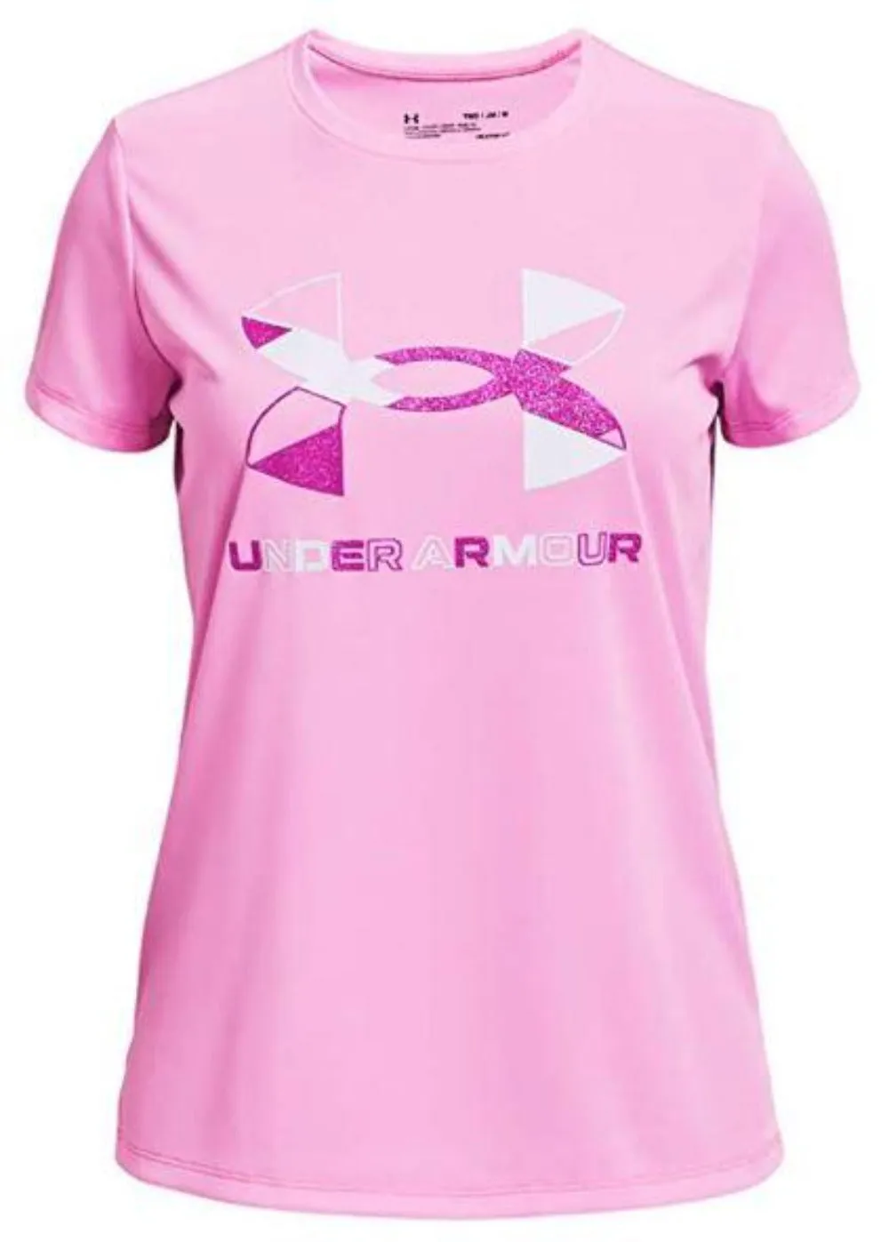 Under Armour Girls' Tech Graphic Big Logo Short Sleeve T-Shirt