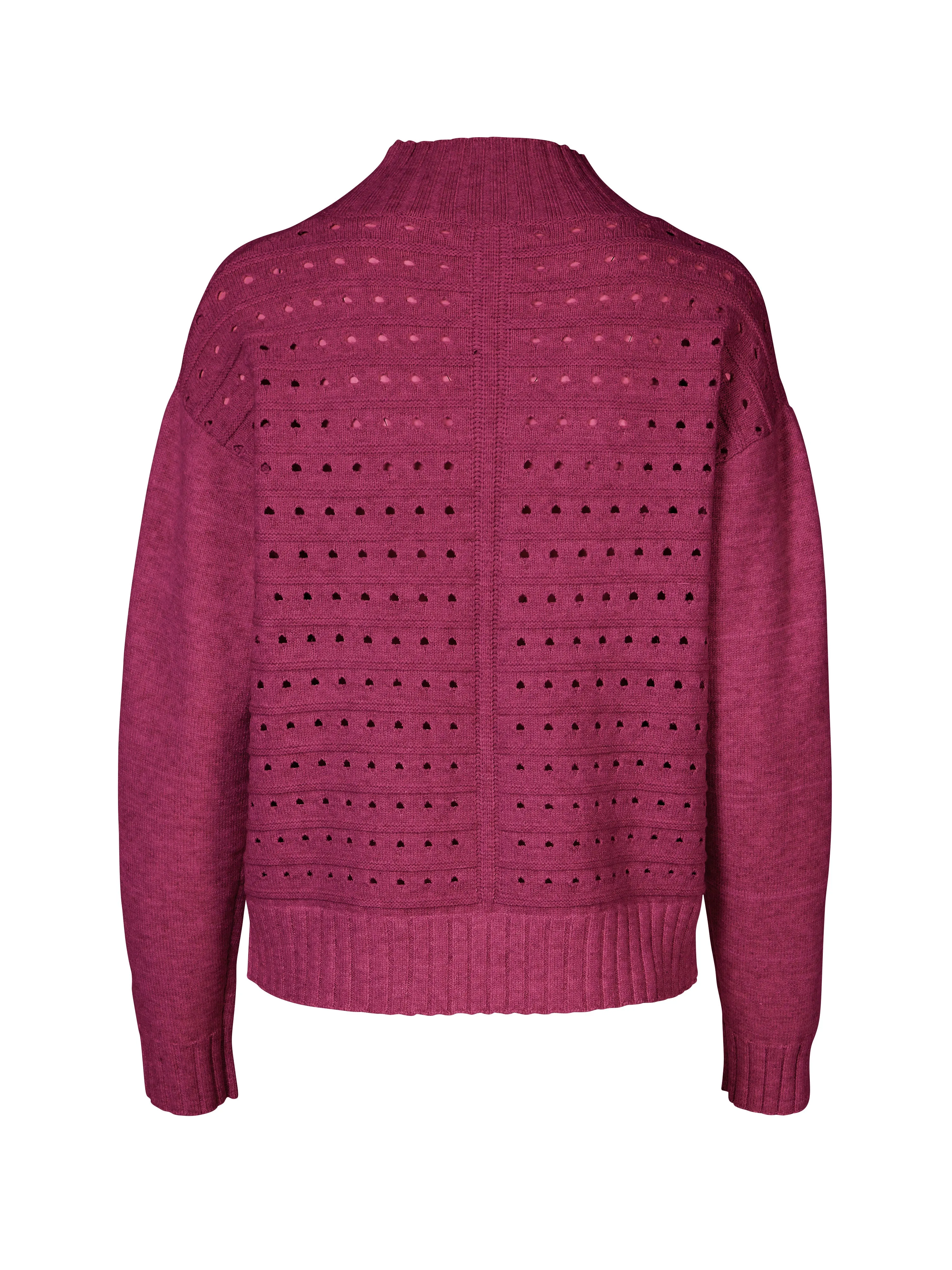 VILKE Strickpullover - Dark plum