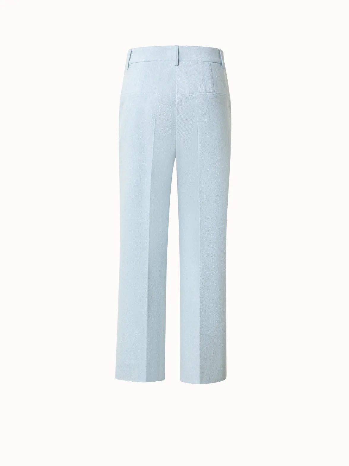 Weite Cropped-Hose aus Baumwoll-Denim