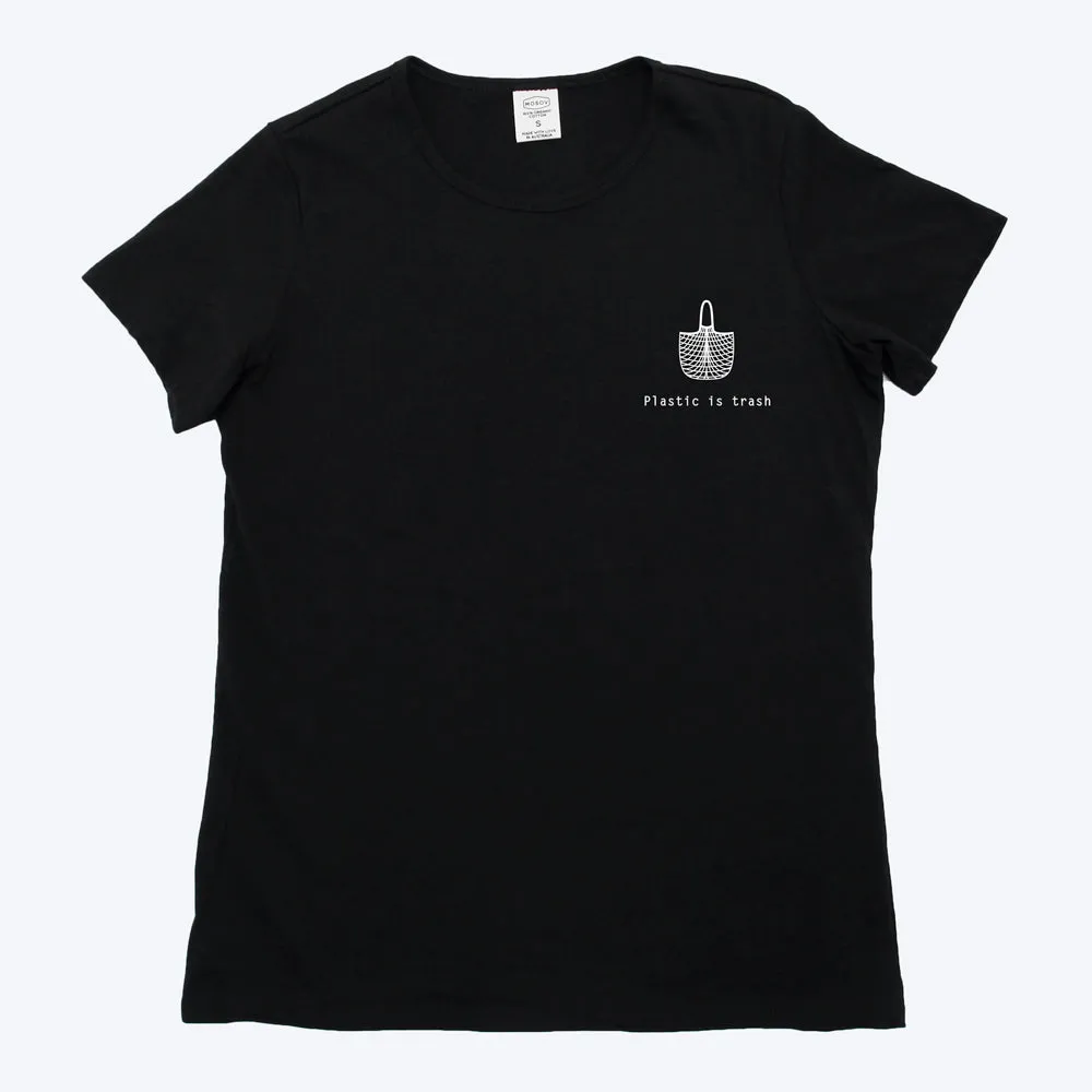 Women's Organic T-shirt - Plastic is Trash