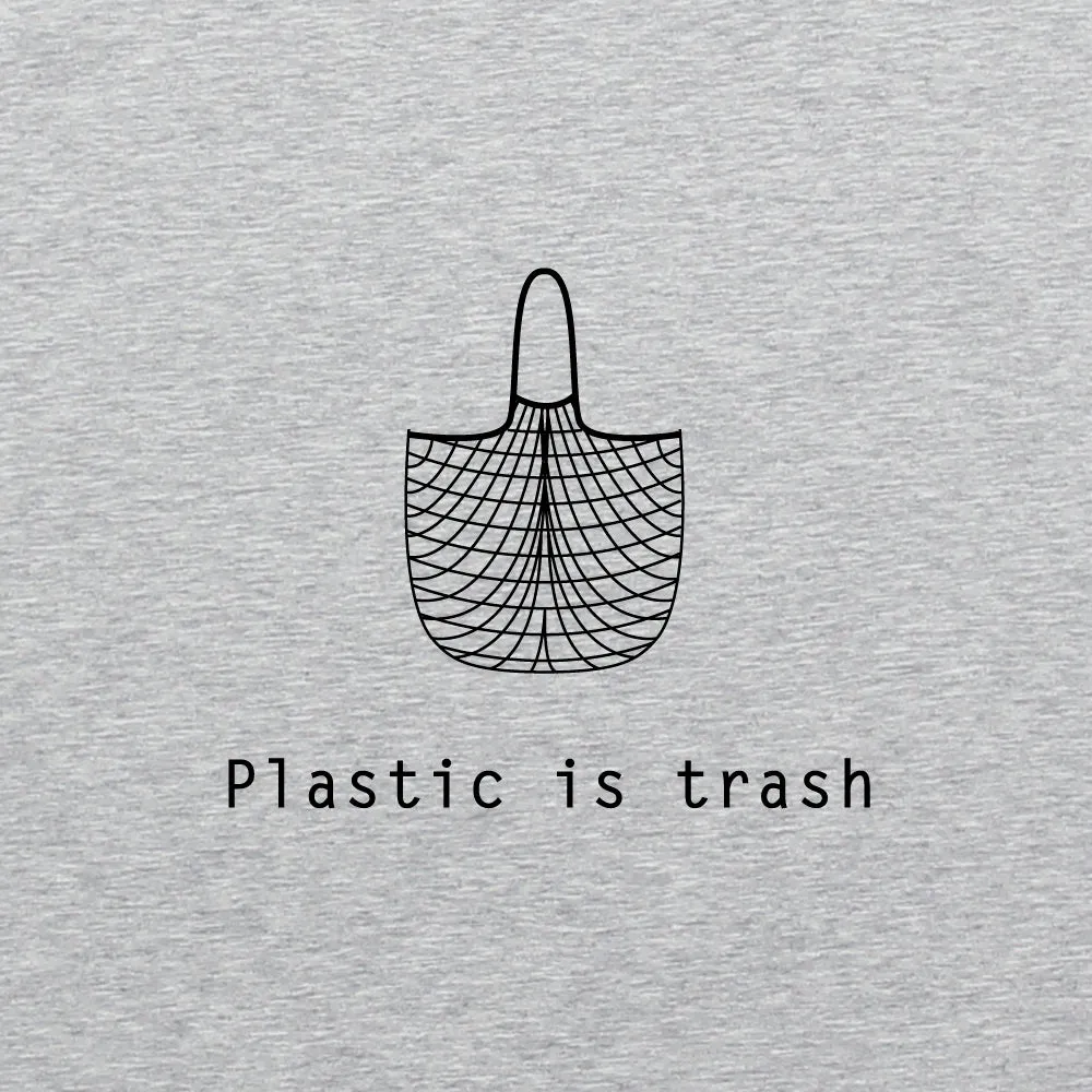 Women's Organic T-shirt - Plastic is Trash