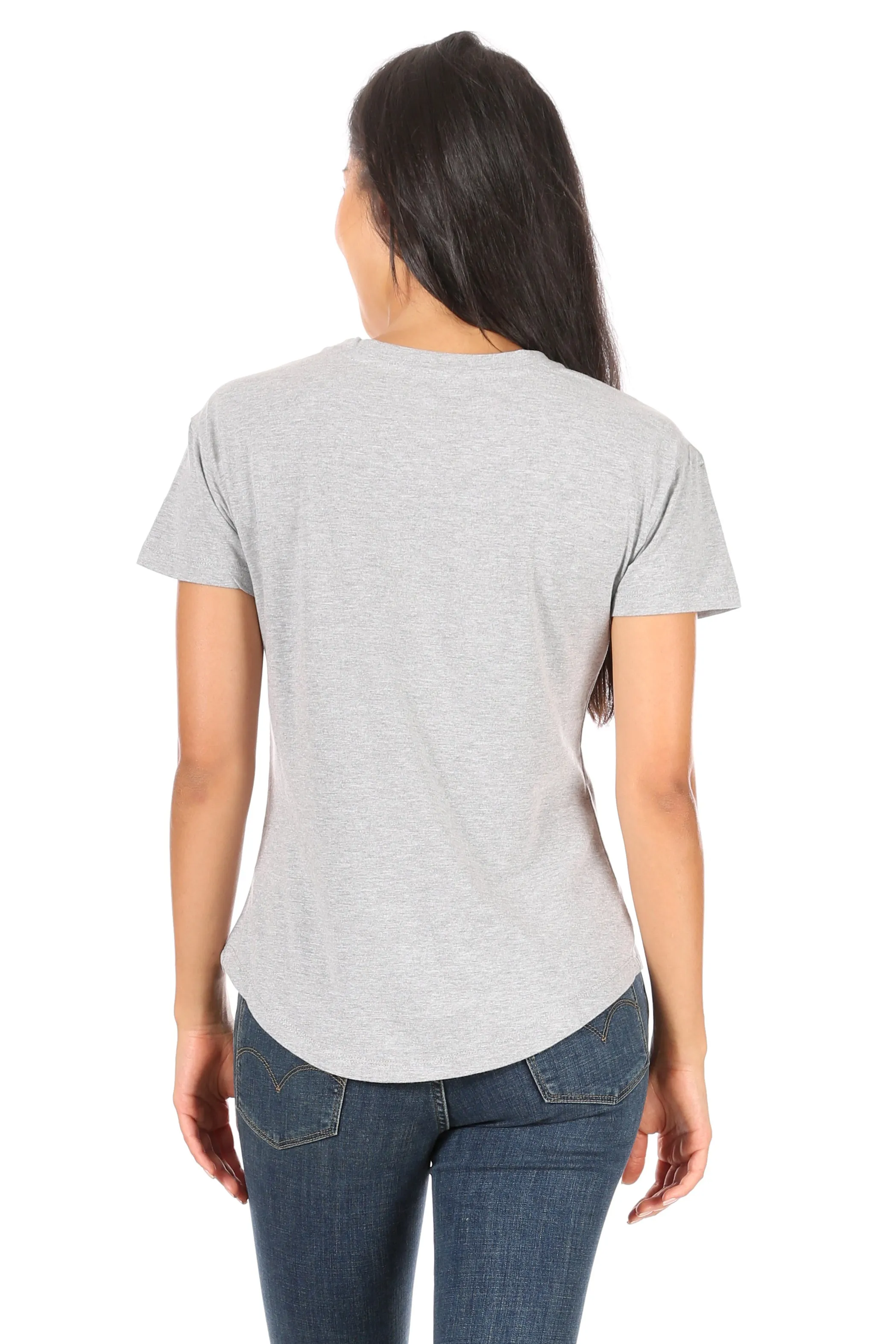 Women's "BLESSED" Short Sleeve Shirttail Hem T-Shirt