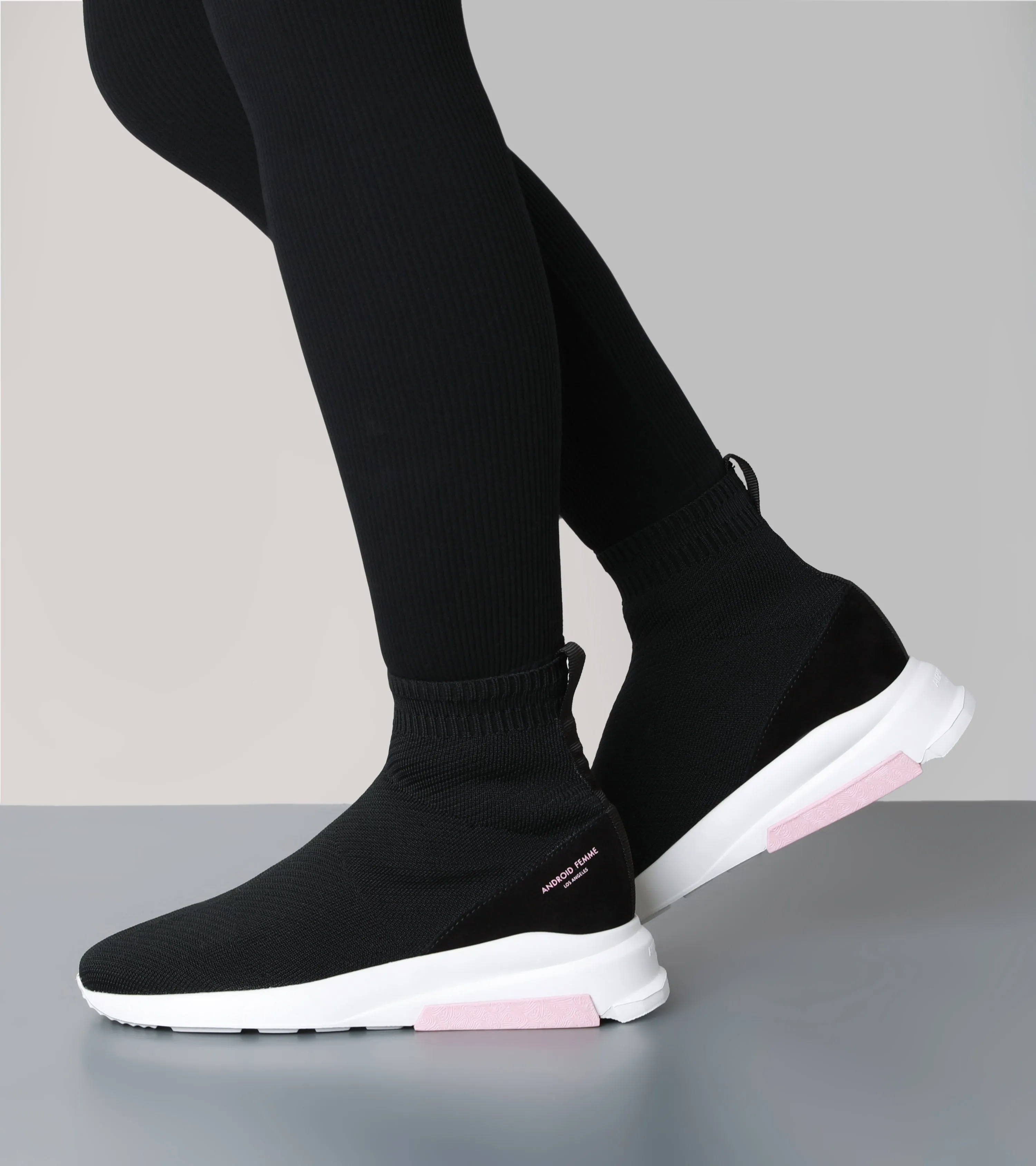 Womens Redondo | Black Knit Pink AFP213-05