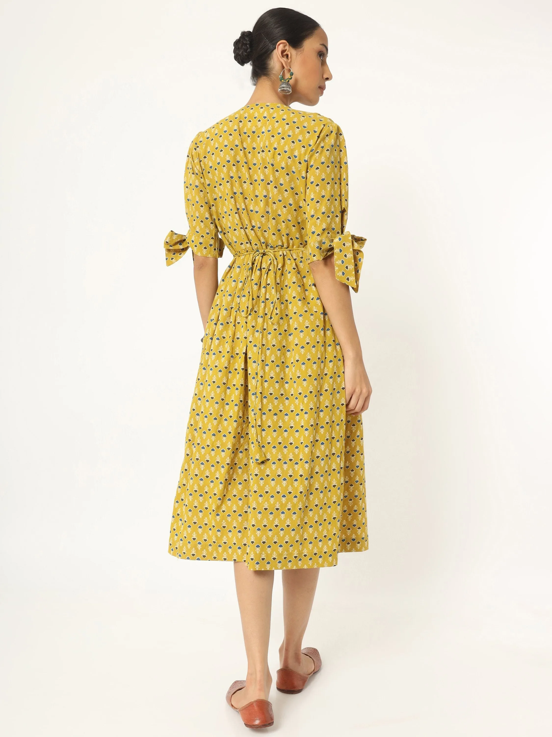 Yellow Gather Dress