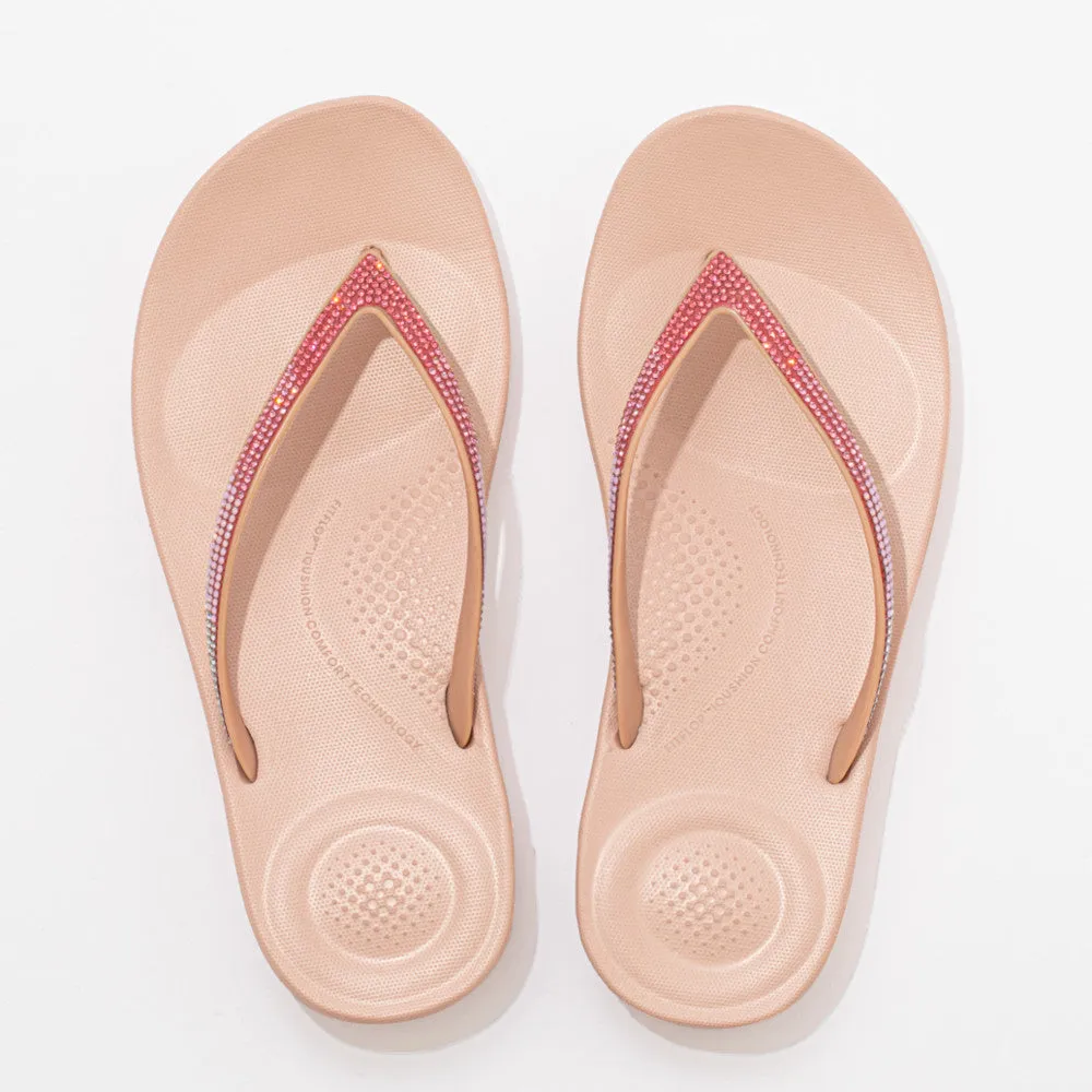 รองเท้าแตะแบบหูหนีบ ผู้หญิง รุ่น IQUSHION OMBRÉ-SPARKLE FLIP-FLOPS